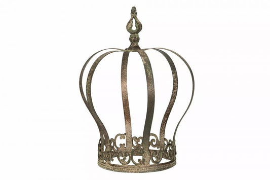 Dekorasjon Krone Metall Green 21,5x28,5cm