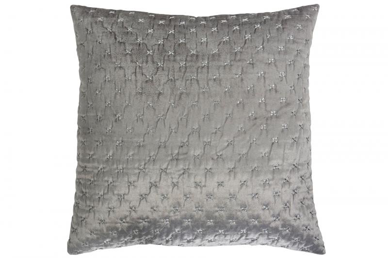 Putetrekk Fløyel 60x60 cm - lys grå