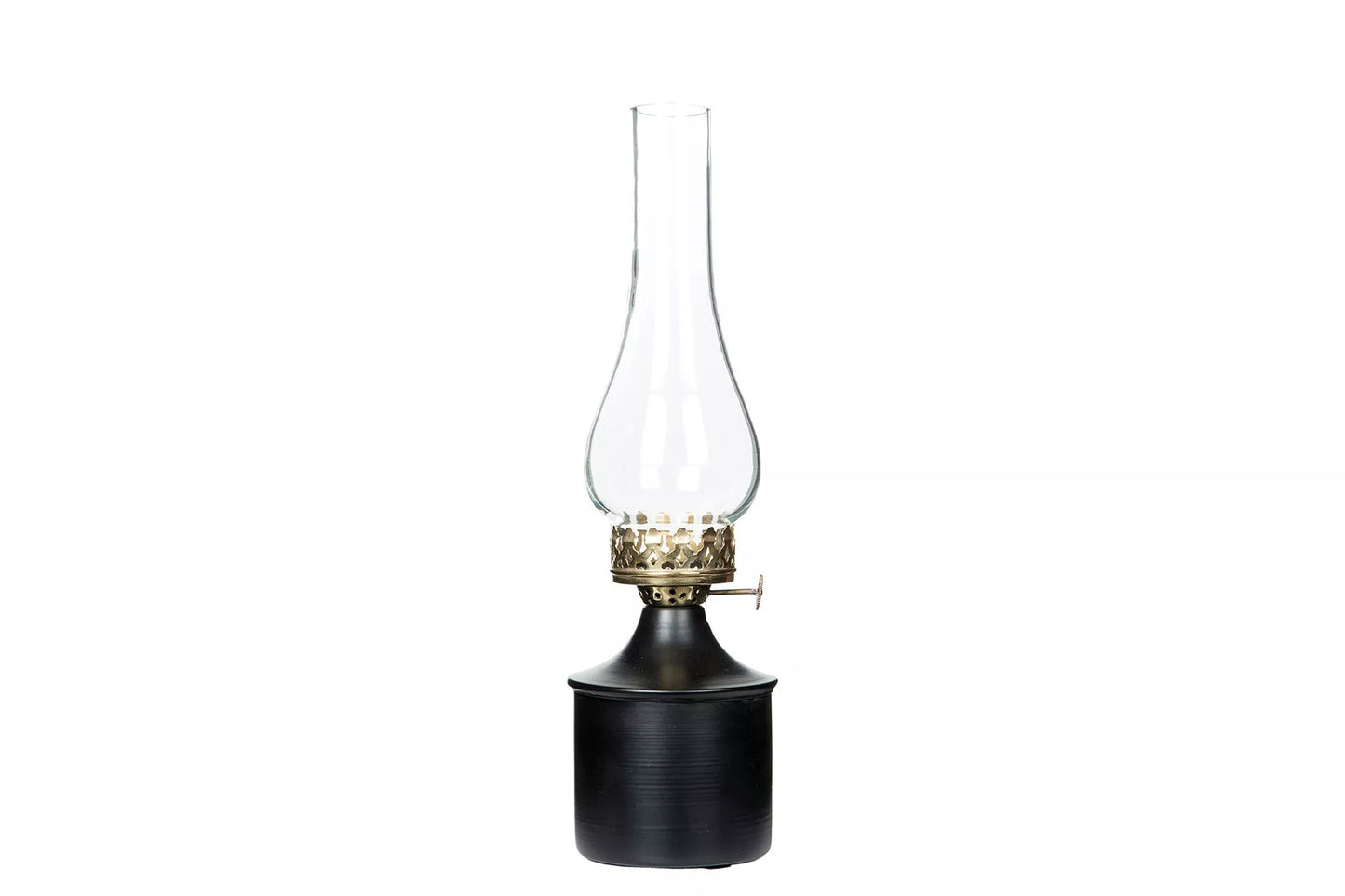 Lyslykt for Telys Svart Iris Ø9x35cm SALG