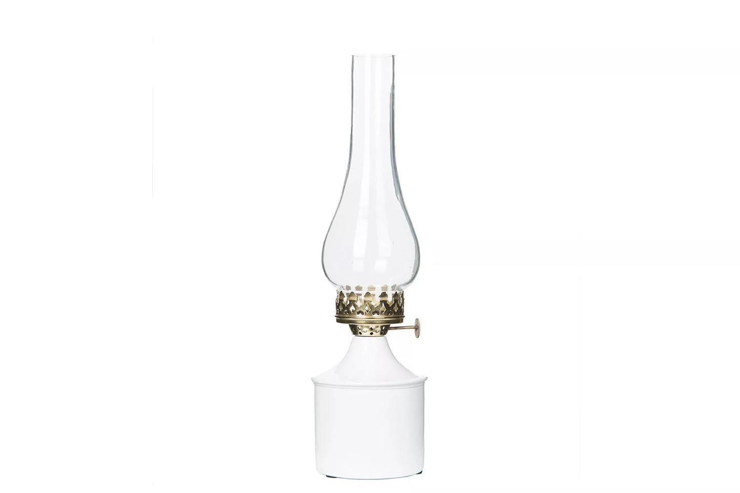 Lyslykt for Telys Emalje Hvit Iris Ø9x35cm SALG