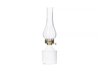 Lyslykt for Telys Emalje Hvit Iris Ø9x35cm