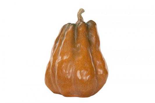 Dekorasjon Gresskar Oransje.Nat avlang poly 18,5x16,5x24,5cm