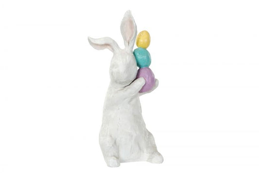Påskepynt Hare Egg Balance Poly 15x14x30cm