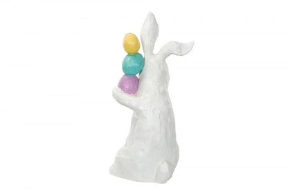 Påskepynt Hare Egg Balance Poly 15x14x30cm