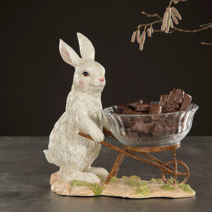 Påskepynt Hare med skål 30 cm
