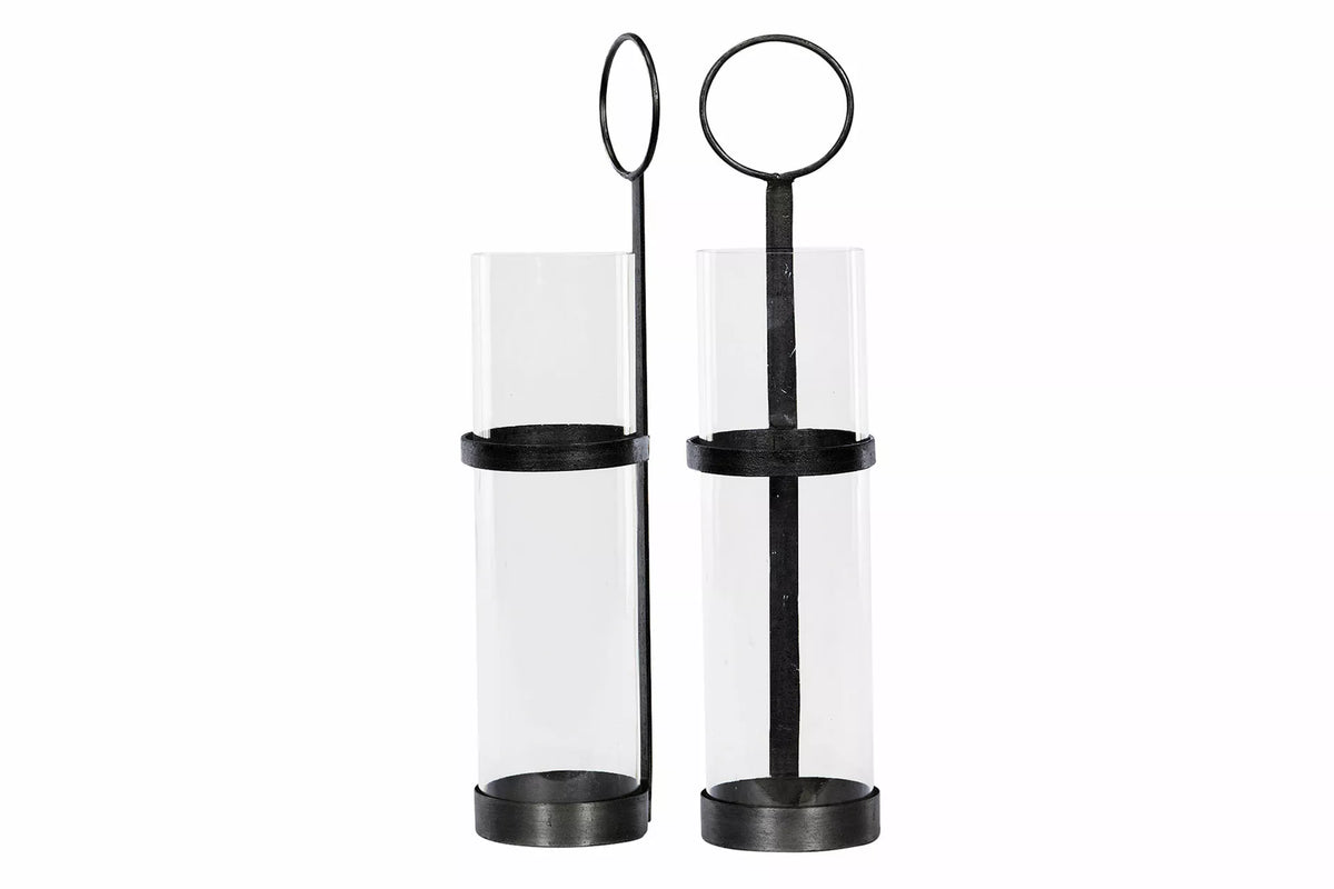 Vegglysestake Lysestake Vegg Sort 36cm 2-pack