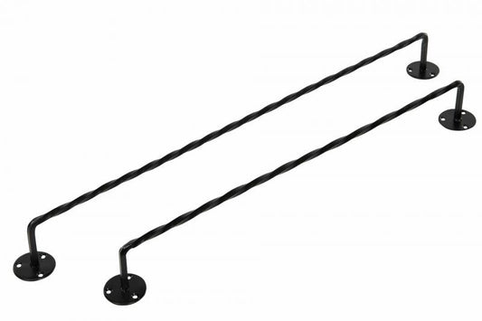 Baderomsdekorasjon Håndkleholder Metall Svart mix 2-pack