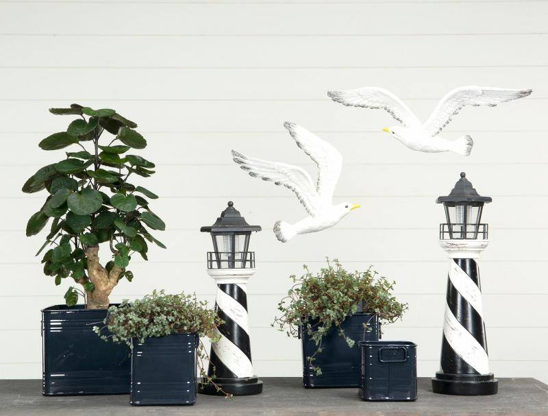 Blomsterpotte Blomsterkrukke Firkantet emaljedybde 2-pack SALG