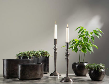 Blomsterpotte Blomsterkrukke Nomi Grå Onyx Ø24x19cm 3-pack