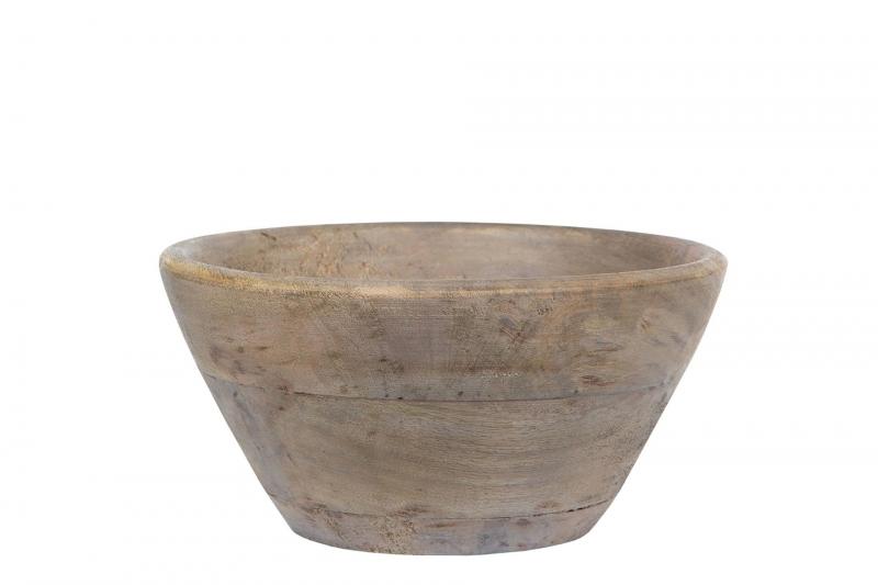 Dekorativ skål Antikk Tre Ø20x10cm SALG