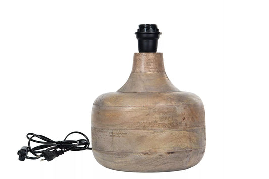 Bordlampe Lampefot Form Antikk Tre Ø26x22cm