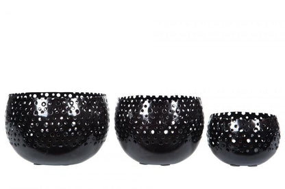 Lyslykt 3-pack Twinkle Grå Onyx Ø15x13cm