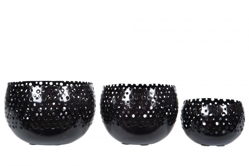 Lyslykt 3-pack Twinkle Grå Onyx Ø15x13cm SALG