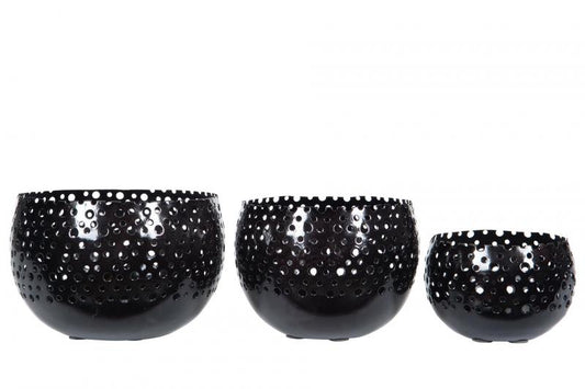 Lyslykt 3-pack Twinkle Grå Onyx Ø15x13cm