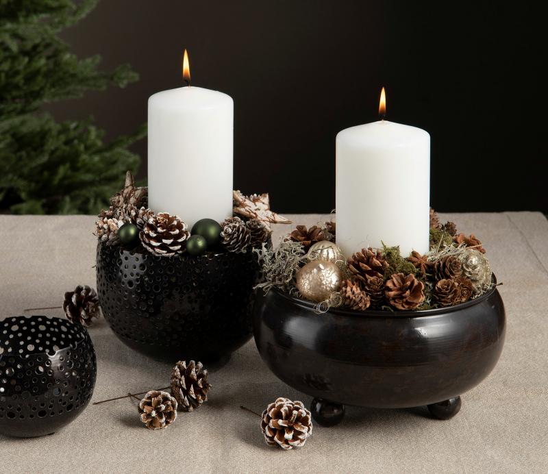 Lyslykt 3-pack Twinkle Grå Onyx Ø15x13cm SALG