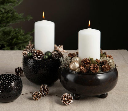 Lyslykt 3-pack Twinkle Grå Onyx Ø15x13cm SALG
