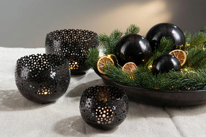 Lyslykt 3-pack Twinkle Grå Onyx Ø15x13cm SALG
