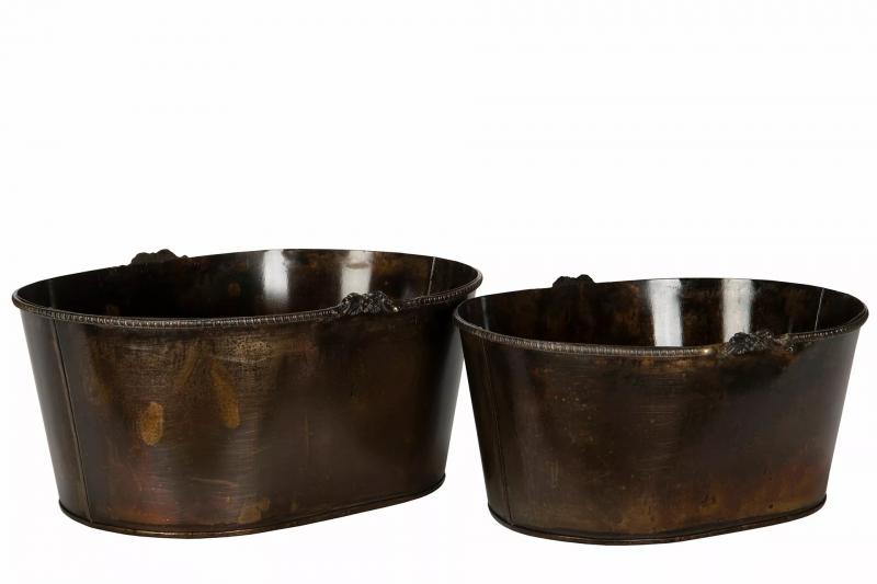 Blomsterpotte Blomsterkrukke Rosendal Brun 28x20x13cm 2-pack