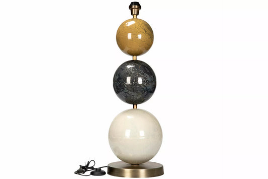Bordlampe Lampefot Multi Stone Sennep 78cm