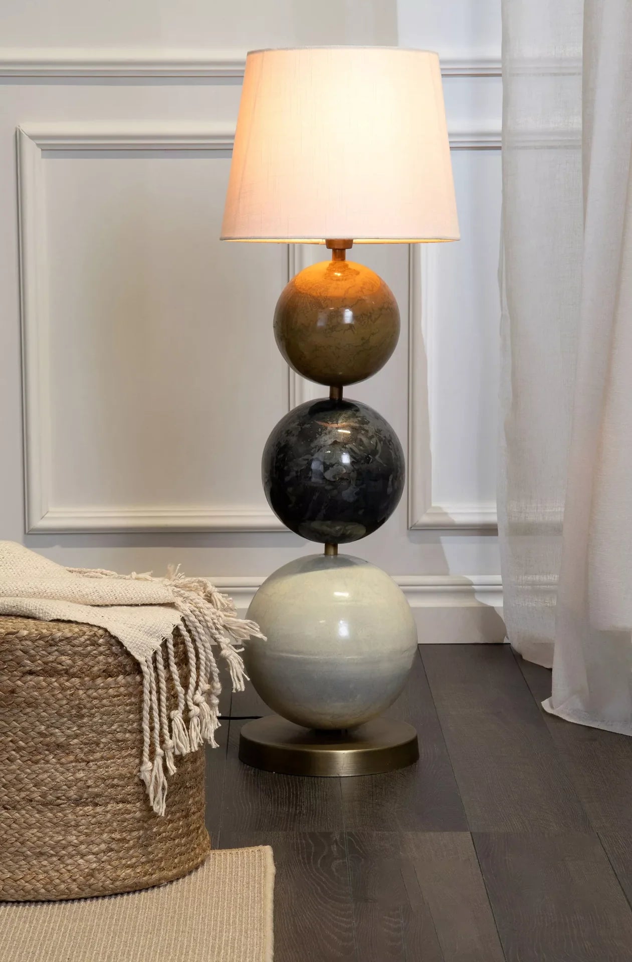 Gulvlampe Lampefot Multi Stone Sennep 78cm