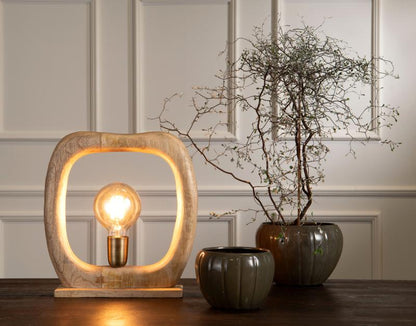 Bordlampe Antik Tre 25x7,5x32cm SALG