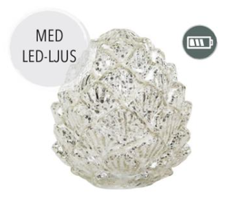Glasskongle Led / Batteri 17x20cm