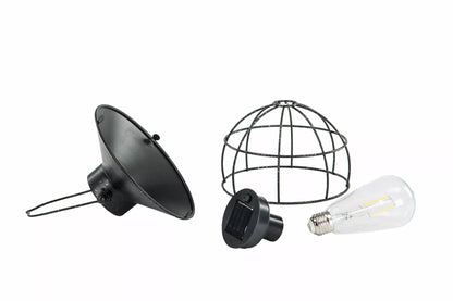 Hagebelysning Div. Taklampe Solcelle Led Hengende Rund Sort Antall 18,5cm