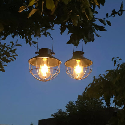 Hagebelysning Soldrevet Solcelle Led Hengende Sort 18,5cm