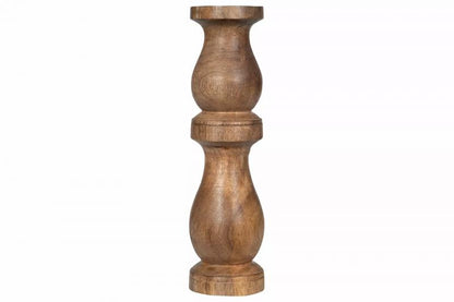 Lysestake Blokklys Tre brun Ø10x35cm