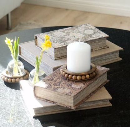 Dekorativt Fat Marble Tre Brun 16x2,5cm 3-pa k SALG