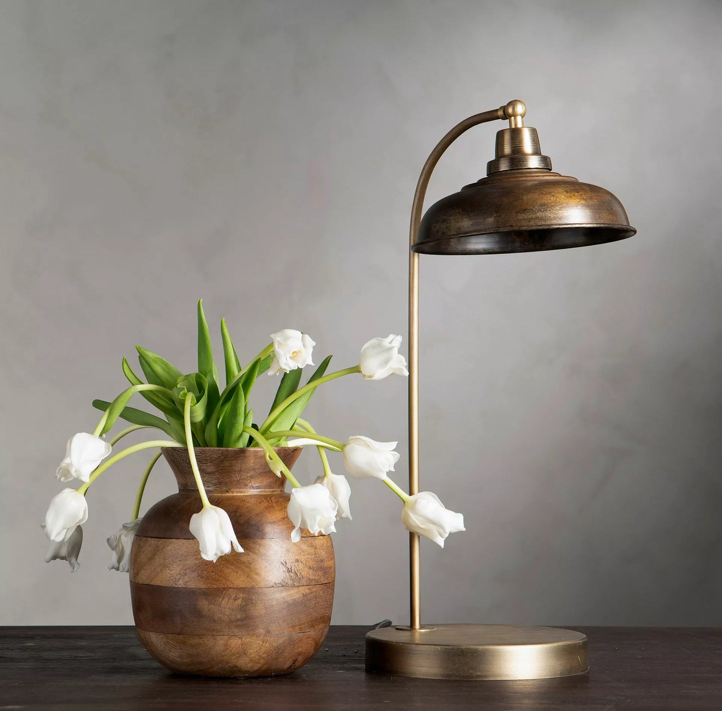 Bordlampe Noa Brun Ant. 30x52 cm