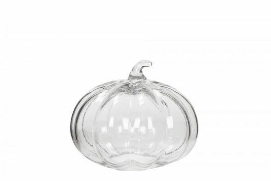 Dekorasjon Gresskar Glass rund klar 14,5x12cm
