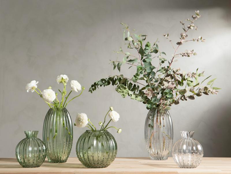 Dekorativ Vase Glass Cane Klar Ø16x8x28cm SALG