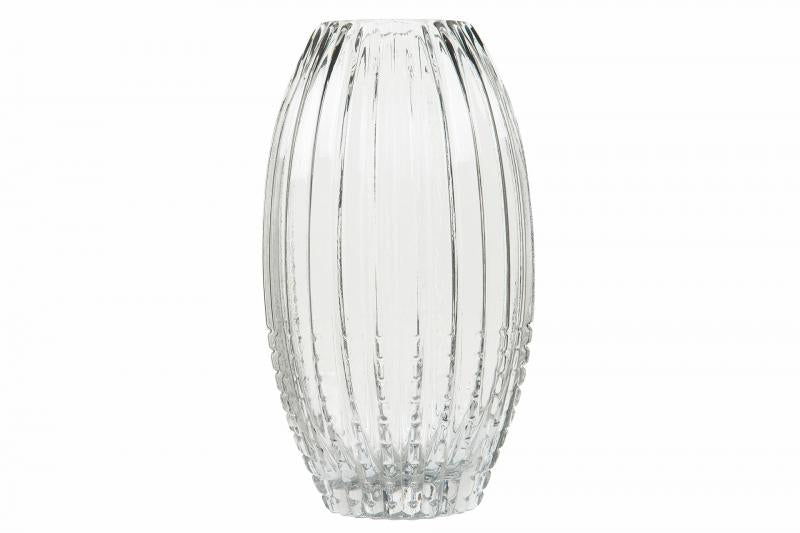 Dekorativ Vase Glass Cane Klar Ø16x8x28cm SALG