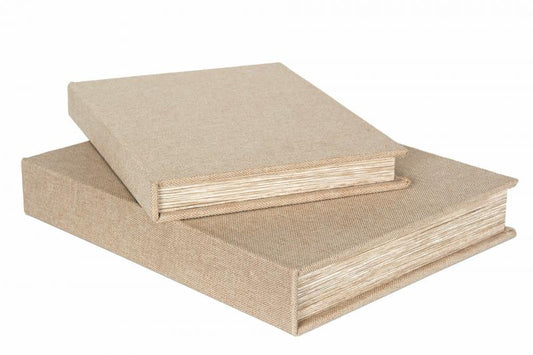 Dekorasjon Bokeske Lin Beige 31x26x5cm 2-pack