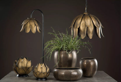 Bordlampe Vannlilje Svart / Messing