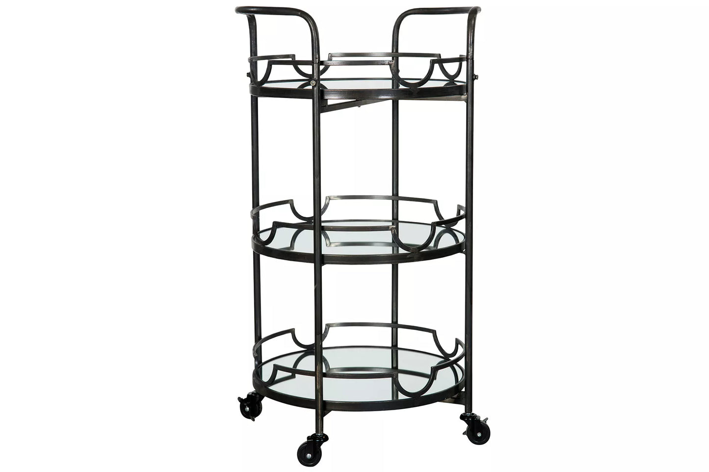Sidobord DIV. Drinkvagn med spegel 90,5 cm - svart HH