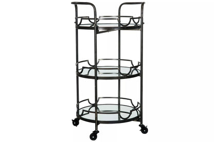 Sidobord DIV. Drinkvagn med spegel 90,5 cm - svart HH