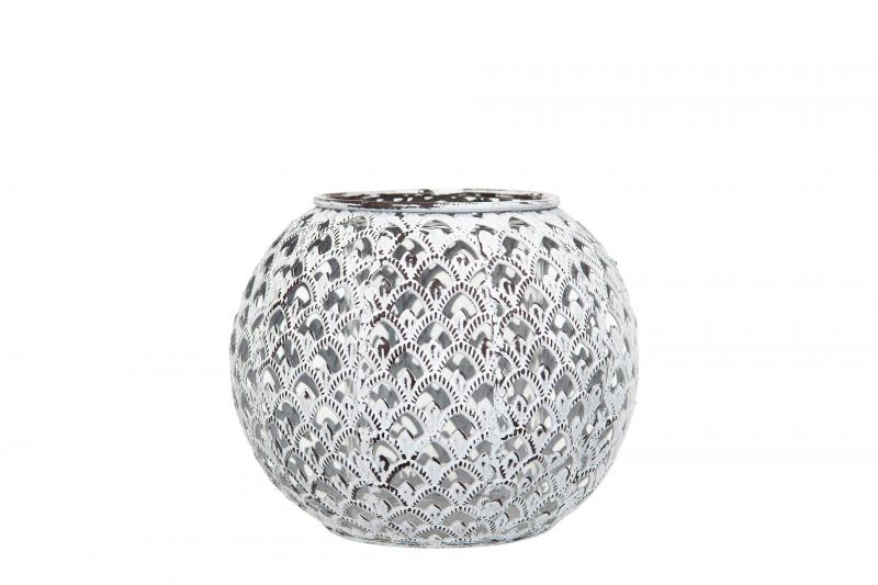 Lyslykt Alma Hvit 14,5x12cm 1 stk SALG