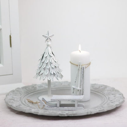 Innendørs julepynt Trekjelke 12,5 cm