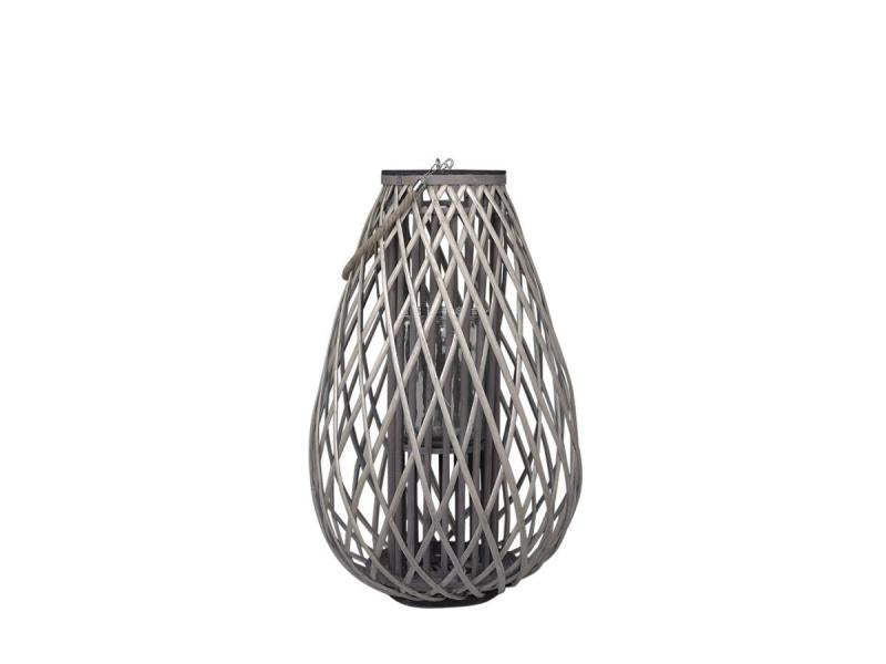 Lyslykt i kurv H60 / Ø40 cm naturlig 1 stk SALG