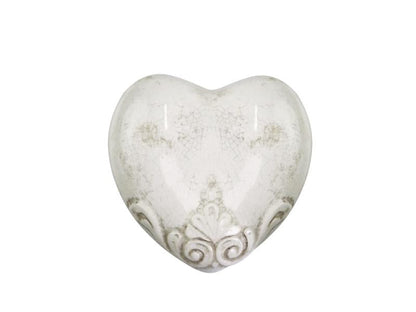 Dekorasjon Heart H4 / L11.5 / W11.5 cm antikk krem 1st SALG