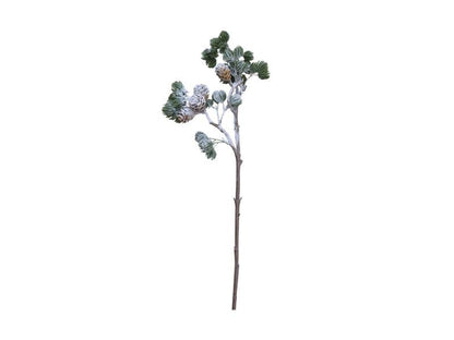 Kunstig Fleur sedergren kongler H63 cm grønn SALG