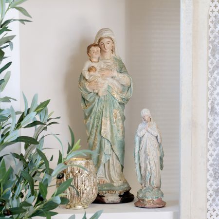 Dekorasjon Madonna H57/L19/B19 cm opal