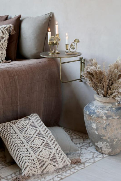 Sidebord Bord for vegg H41/Ø30 cm antikk messing