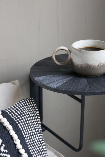 Sidebord Bord for vegg H45,5/Ø35 cm karbon