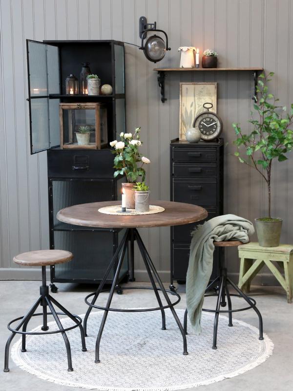 Vegghylle hyllebeslag H25 / L100 / W20 cm antikk naturlig