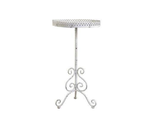 Sidebord Bord filet defer kant H60 / Ø32 cm krem