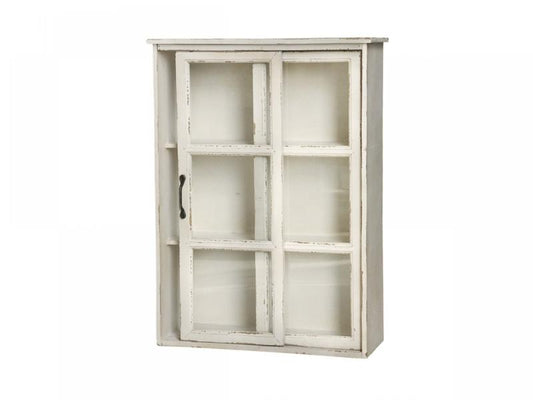 Veggskap DIV. skyvedører H70 / L52 / W20 cm antikk krem