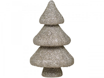 Innendørs julepynt Juletre glitter 9,5 cm champagne